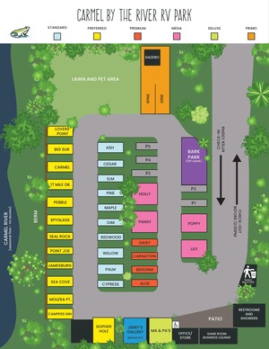 Carmel By the River Rv Park Map