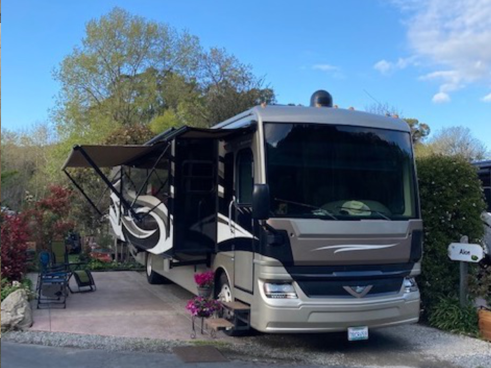 Premier RV Sites fit larger RVs and include a paved patio area.